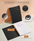 Lined Spiral Notebook Journal, 160 Numbered Pages A5 College Ruled, Plastic Hardcover for Work School