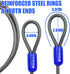 1/4in 4FT/6FT/8FT/10FT Security Cable with Loops Cut-Resistant and Waterproof Security Cable Suitable for Travel,Home