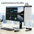 Qumusaa 270 Monitor Document Holder, Paper Holder for Typing with Magnetic Clip, Adhesive Mount Paper Clip Holder