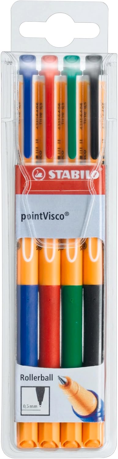 STABILO Point Visco, Wallet of 4, Multicolor, 000 (1099/4)