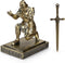 King's Guard Knight Pen Holder, Desk Organizer with Resin Pencil Holder and Metal Sword Letter Opener Gift for Home and