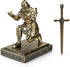 King's Guard Knight Pen Holder, Desk Organizer with Resin Pencil Holder and Metal Sword Letter Opener Gift for Home and