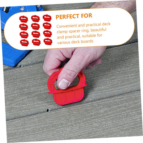 OSALADI 12pcs Decking Board Spacers, Plastic Decorative Nails for Deck Board Spacer Guide