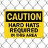SmartSign-S-2152-AL "Caution - Hard Hats Required In This Area" Sign | Aluminum 10" x 14" - Black on Yellow