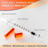 1ml/cc Syringe with Needle, 30 Gauge 1/2 inch Disposable Lab Supplies, Individually Wrapped, Pack of 25
