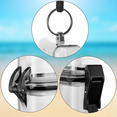 Outus Waterproof Case ID Card Holder, 3 Pieces Floating Sports Locker with Hanging Ring & Rope (Clear, 4.72 x 2.95 x