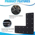 L Post Bracket, 13.2"x 13.2" Heavy Duty Mending Plate with Powder Coated for Wood 6x6 Lumber
