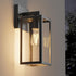 Kalium Porch Wall Lights Outdoor, Waterproof Lanterns with Frame and Clear Glass