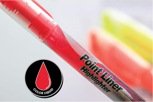BAZIC Pen Style Liquid Highlighters, Cushion Grip, 3 Per Pack (2317-24P)