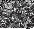Gaming Mouse Pad with Automobile Car Parts Pattern, Monochrome Black and White Non-Slip Rubber for Computers