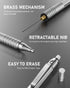 Nicpro 0.7 Metal Mechanical Pencil Set with Case, 3PCS MP1000 0.7mm Artist Lead Pencil with 8 Tube HB Refills, 3 Erasers