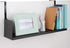 Wallniture Libro Cubicle Shelf - 24" Cube Storage Organizer with Hooks, Home Office Desk Organizer (Black)