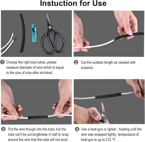 MILAPEAK 1/2 Inch Dual Wall Adhesive Heat Shrink Tubing, 4 ft, Black, Large Glue Lined Marine Cable Sleeve