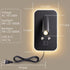 AWEKLIY Dimming, 3000K Wall-Mounted LED Bedside Reading Light Plug-in, with USB Charging Port, Stepless Touch Warm