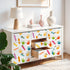 Kanworse 17.7in 32.8ft Peel and Stick Wallpaper Back to School Colorful Crayons Handprint for Kids Self-Adhesive Wall