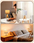 16 Inches Tripod Table Lamp, Height with Off White Jute Bedside Lamp with Linen Off White Lampshade, Nightstand Lamp