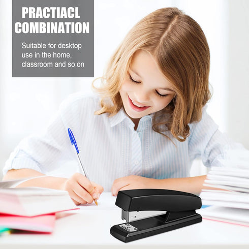 Yahenda 12 Pieces Heavy Duty Desktop Staplers with Staples, 25 Sheet Capacity for School Office