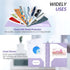 Sooez 6 Pack Plastic Folders with Pockets and Prongs, 3 Prong Folders with Pockets and Writable Label, Heavy Duty 2
