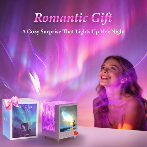 7 Dimmable TOBTOS Northern Lights Projector with Bluetooth Speaker & White Noise - Colors Ocean Wave Night Light