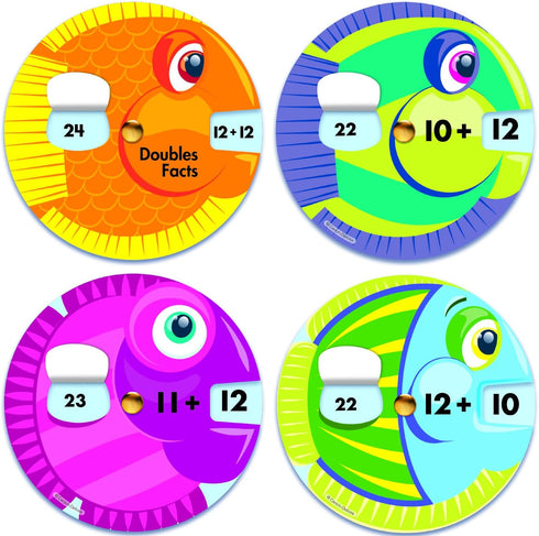 Carson Dellosa 18 Piece EZ-Spin Addition Math Manipulative Bulletin Board Cutouts & Décor for Math Classroom