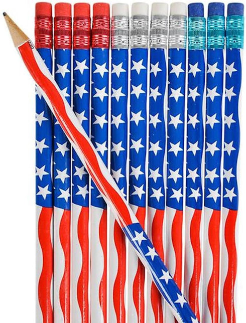 Rhode Island Novelty 7.5".S. FLAG PENCIL