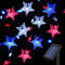 SEMILITS Outdoor Solar String Lights, 50LEDs with 3D Shaped Crystal Star String Lights for Garden Decorations (Blue