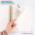 Huhuhero Lined Spiral Notebook Journal - 5 Subject College Ruled Hardcover Notebooks for Work, School, Mint Green