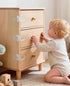 6 Pack Roctee Drawer Baby Locks Clear, Baby Proof Locks for Side Drawers Pull Out Thin Dresser Kitchen Cabinet Bedside