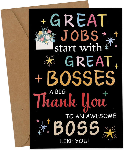 Boss Day Card Bosses Day Cards Gifts Boss Gifts for Men Thank