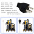 3 Prong NEMA 5-15P Power Adapter Replacement Plug, 3-Pin 15A 125V Male Rewirable Plug (2 Pcs, Black)