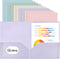 GNL Heavy Duty Plastic Folders with Pockets, 10 Pack, Muted Pastel Colors, Letter Size for School and Office