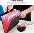 Forvencer Portable Accordion File Organizer, 5 Pocket Expanding File Folder, Cute Black File with Labels
