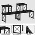 Honiter 2 Sets Desk Shelf, Desktop Organizer Shelf, Freestanding Small Bookshelf, 2 Tier Stackable Desktop Storage