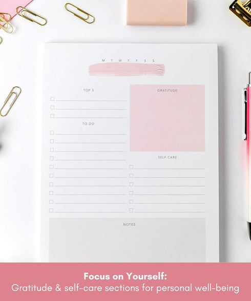 Lamare Daily To Do List Notepad – Undated Daily Planner and Things To Do Notepad for Productivity