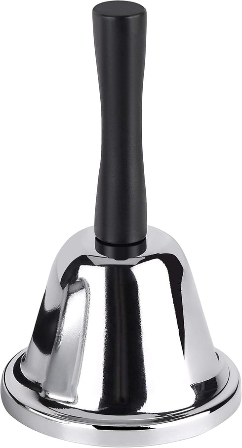 MROCO Loud Hand Bell, Silver Steel Dinner Bells for Classroom, Food Line, Alarm
