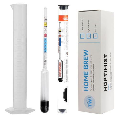 Hydrometer for Wine Making with 100 MM Hydrometer Alcohol Test Jar -