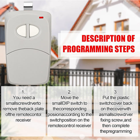 Kingdder 2 2 MCS412001 10 300mhz Pcs Channel Gate Opener Remote Compatible with Multicode Linear Dip Garage Door Opener