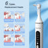 8 5 Tooth Polisher,Rechargeable Tooth Whitening Kit for Teeth Cleaning and Whitening, with Brush Heads, LED Light