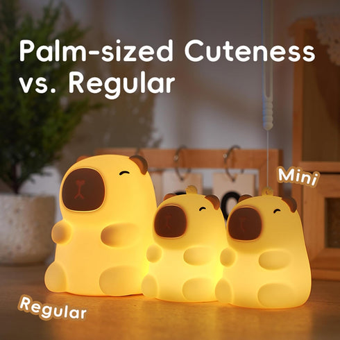 Myratts 7 Dimmable Mini Capybara Night Light, Colors Bedside Lamp, Touch Control Night Lamp, Used for Camping Party