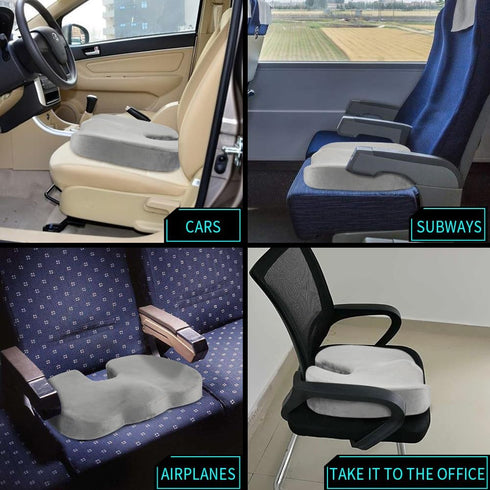 Generic Premium Gel & Memory Foam Seat Cushion, Office Chair Cushion for Back & Sciatica Pain Relief, Car Seat Cushion