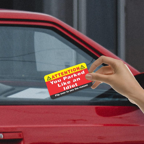 PARTH iMPEX You Parked Like an Idiot Business Cards - Pack of 100 Bad Parking Cards, 3.5"x2"