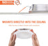 4 Dimmable 2700K-5000K, 650 LTC406FS5B HALO LT in Canless LED Recessed Light Indoor/Outdoor Ceiling Downlight, Wet