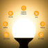 Vanity Light Bulbs for Bathroom, G25 LED Globe Light Bulb, 100 Watt Equivalent, 3000K Warm White, 4 Pack