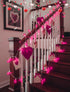 25FT G40 27 Bulbs, LED Outdoor Valentine's Day String Lights, Pink Valentine's Day Decorations Lights with Shatterproof