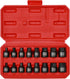 EMENTOL 16PCS 3/8" Drive Low Profile Impact Hex Driver Set, SAE/Metric, CR-MO,