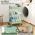 Aofure 3 Tier Rolling Storage Cart Metal with Wheels, Green Baby Diaper Caddy Carts, Three Tiered Craft Cart Organizer