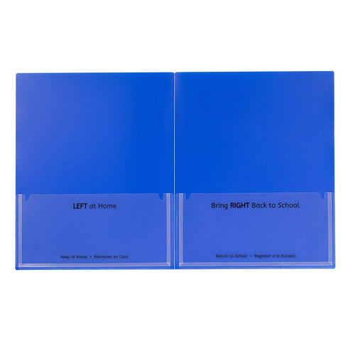 C-Line Classroom Connector School-to-Home Folders, Blue, 10 per Box (32505) for School Supplies