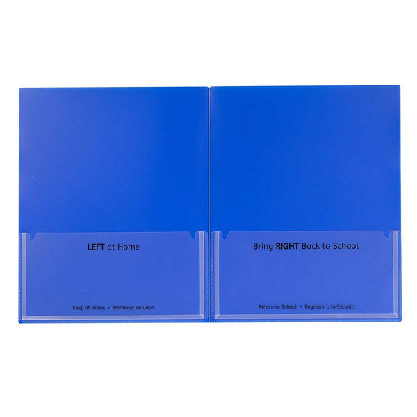 C-Line Classroom Connector School-to-Home Folders, Blue, 10 per Box (32505) for School Supplies