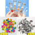 Office Supplies Push Stapler, Portable Handheld Small Reusable Clam Clip, 5 Pack Binder Dispenser with 100 Clips