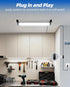 2 Pack 40W 5400LM 6000K 6.6FT YQNLIFA LED Shop Lights, Plug in Garage Lights with Power Cord, Work Light for Garage